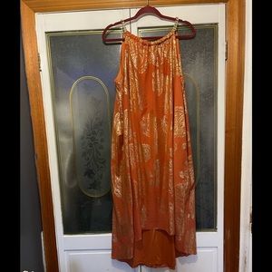 Beautiful Rust & Metallic dress Size 18W NWOT